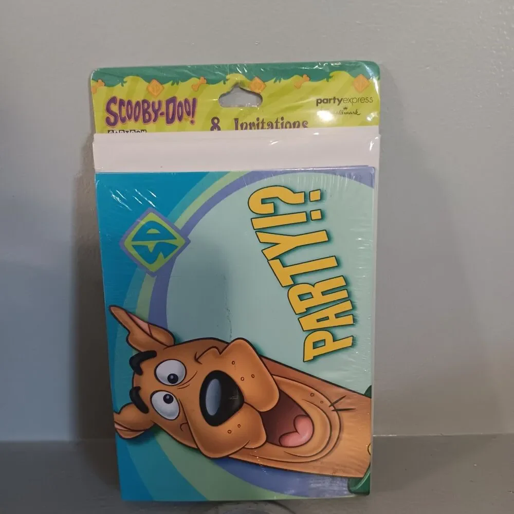 Vintage 2000s Scooby-Doo Hallmark 8 Party Invitations